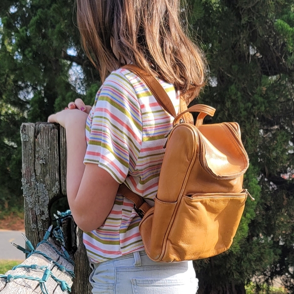 mini leather backpack - Picture 3 of 16